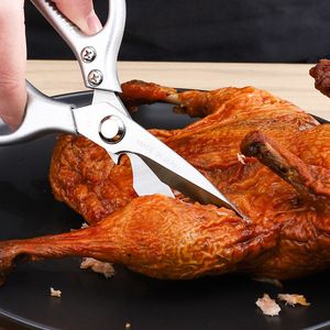 <b>Kitchen</b> Scissors Stainless Steel Multi Functional With Bottle Opener Non Slip Grip For Chicken Bone Cutting - Product Image 3
