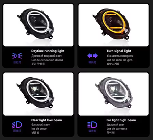 ชุดประกอบไฟหน้า LED Auron 12V 6000K 6000ลูเมน36W อัปเกรดการติดตั้งสำหรับมินิคูเปอร์ F55/F56/F57 2014-2021 - Product Image 4