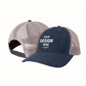 2024 New Custom High Crown Curved Brim Leather Patch Embroidery Side Logo Mesh Trucker Cap Hip Hop Winter Appropriate for Beach - Product Image 3