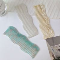 Peigne à cheveux ondulé NewYeah en acétate, fait main, écologique, léger, élégant, tendance, vente en gros, logo personnalisé, pour femmes et filles, usage quotidien
