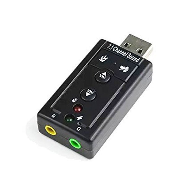 7.1 USB External Independent Button Sound Card Stereo Digital Audio Sound Card Adapter Support Audio Input/output Function