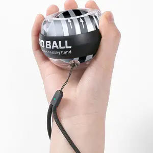 Balles de puissance gyroscopiques à éclairage LED Entraîneur de force musculaire, bras, main, plage de démarrage automatique, boule gyroscopique de poignet avec compteur