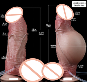 Grote Realistische Siliconen Opblaasbare <span class=keywords><strong>Dildo</strong></span> Met Zachte Textuur Voor Vrouwen-Waterdicht Masturbatie Speelgoed - Product Image 6