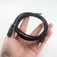 Câble d'extension audio plaqué or 3,5 mm mâle vers femelle, adaptateur jack stéréo AUX pour casque, haut-parleur, voiture, ordinateur