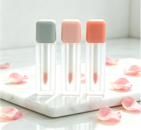 Tube de gloss à lèvres mat en caoutchouc 5ml, conteneur vide pour gloss à lèvres, multicolore, logo personnalisé, emballage cosmétique