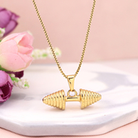 Vente en gros de luxe en acier inoxydable Anchor Fitness Pendentif Collier Hip Hop Bijoux