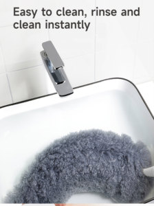 ممسحة ريليدا الكلاسيكية من المصنع، أداة تنظيف فعالة، مجرفة غبار من الألياف الدقيقة وفرشاة غبار بعصا قابلة للتعديل - Product Image 5