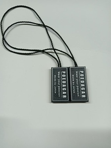 Classic Design Logo Custom Embossed Logo Plastic Tags Cord <strong>Loop</strong> Lock Black Hang Tag Seal Tag With <strong>String</strong> - Product Image 4