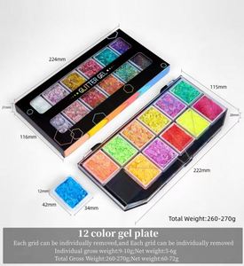 ชุดเพ้นท์ตัว 12 สี สำหรับฮาโลวีน คริสต์มาส วันปีใหม่ ปลอดสารพิษ พร้อมกลิตเตอร์และเลื่อม สำหรับแต่งหน้า ใบหน้า ดวงตา และเส้นผม - Product Image 4