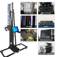 Impresora automática de pared Wallpen 3D 5D de gran formato 2025, máquina de impresión de pared Vertical UV de triple cabezal