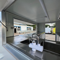 Bar mobile entièrement équipé certifié CE avec évier pour se laver les mains, mini-bar galvanisé pour aéroport, fabricant OEM