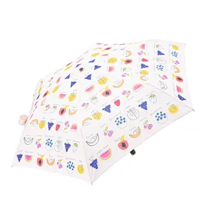 2023新款时尚迷你七彩定制印花口袋可折叠迷你尺寸旅行伞出售折叠伞