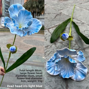 Flores Artificiales <span class=keywords><strong>de</strong></span> Iris EVA <span class=keywords><strong>de</strong></span> 2 Cabezas al por Mayor <span class=keywords><strong>para</strong></span> Decoración <span class=keywords><strong>de</strong></span> Bodas, Interiores y Jardines - Product Image 6