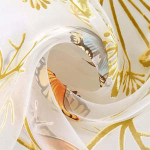 Exquisita mariposa del sudeste asiático, cortinas transparentes de colores brillantes, ventana elegante delicada para la sala de estar, ropa de cama - Product Image 2