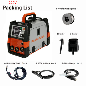 เครื่องเชื่อมอินเวอร์เตอร์ไร้แก๊ส LINGBA 2026 <span class=keywords><strong>1</strong></span>กก. รุ่นใหม่ 220V <span class=keywords><strong>3</strong></span> in <span class=keywords><strong>1</strong></span> 120แอมป์ <span class=keywords><strong>MIG</strong></span>/TIG/MMA-300A ใช้ลวดเชื่อมฟลักซ์ - Product Image 1