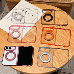 เคสโทรศัพท์อะคริลิคใสแบบแม่เหล็กพร้อมขายึดโลหะสีพรีเมียมสำหรับ iPhone Duo Fold - Product Image 1
