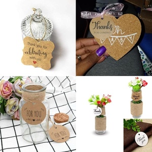 Gói 100 đầy màu sắc Cảm ơn bạn Thẻ quà tặng ngày lễ và nhãn trang trí đám cưới với dây bện để dán nến thủ công - Product Image 2