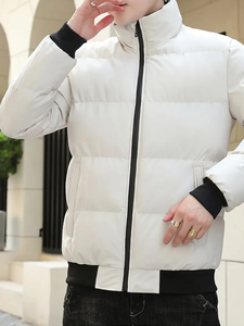 Dropshipping Chaqueta de invierno gruesa y cálida a prueba de viento para hombre-Verde Oliva Casual y versátil abrigo de senderismo al aire libre con bolsillos laterales - Product Image 6