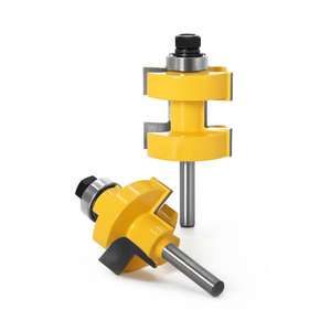 L-N235 2 pièces tige de 8mm de haute qualité grande <span class=keywords><strong>languette</strong></span> et <span class=keywords><strong>rainure</strong></span> Joint assemblage ensemble de mèches de toupie 42mm Stock outil de coupe du bois - Product Image 5