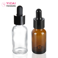 Botol tetes kaca minyak esensial Amber bulat 5ml botol Mini kosong botol kosmetik kaca penitis dengan pencetakan layar kustom