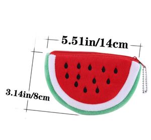 Custom Logo <b>Cute</b> Watermelon Fruit Credit Card Creative Plush Coin <b>Purse</b> Children Mini Earphone Small Keychain Lipstick China - Product Image 4