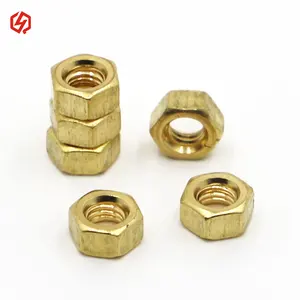 Hexagonal Nut Brass Gold Plated Zinc Alloy din 2510 Hexagon Nuts 3/8-24 Stainless Steel Nut