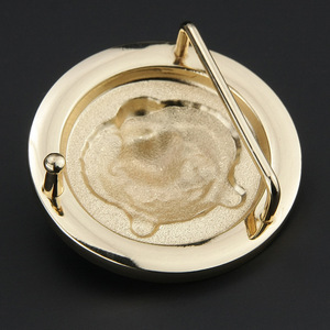 내부 크기 40mm 솔리드 황동 사자 머리 서양 이름 플레이트 벨트 버클 - Product Image 6