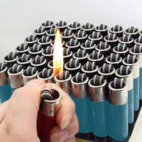 Vente en gros 2025, briquet à gaz butane personnalisé avec logo vert, avec meule, design moderne, briquet rechargeable