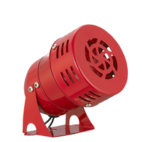 Mini Sirène d'Alarme Incendie d'Urgence Industrielle à Haute Puissance Sonore avec Son et Lumière, Grand Klaxon en Fer Rouge, Installation Facile