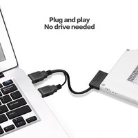 Adaptateur double USB 2.0 vers Mini SATA II 7 + 6 13 broches Câble convertisseur Slimline pour ordinateur portable HDD Caddy CD/DVD ROM Câbles de données Produit