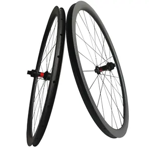 Ultralight Carbon road wheelset DT240s Hub 35mm deep 25mm wide 3K Twill carbon rim with spaim cx-ray spokes 700C Tubeless Ready