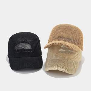 Nouvelle casquette de Baseball tissée Papygrass pour hommes et femmes <span class=keywords><strong>chapeau</strong></span> de soleil d'été respirant avec toit incurvé <span class=keywords><strong>chapeau</strong></span> de paille de couleur unie - Product Image 3