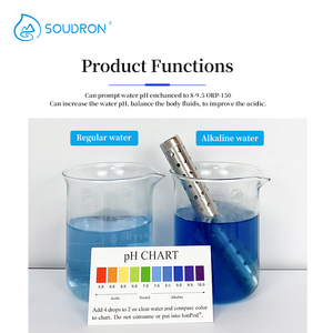 Palo de agua de hidrógeno alcalino original de fábrica SUS304 alcalinizador de pH ionizador de minerales de hidrógeno purificador de varita de acero inoxidable - Product Image 4