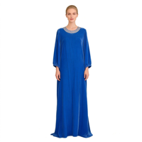 Nouvelle Robe de Soirée Formelle Élégante Longue en Velours pour Femme Grande Taille 2026 avec Col Volanté, Tissu Respirant et Écologique