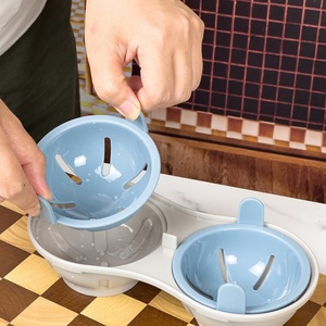 หม้อต้มไข่แบบสองช่องเคลือบกันติด รุ่นใหม่ พร้อมฝาปิด ใช้กับไมโครเวฟได้ - Product Image 2