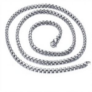 Chaîne de collier sportive en <span class=keywords><strong>acier</strong></span> <span class=keywords><strong>inoxydable</strong></span> avec perles carrées et bambou, pour hommes et femmes, accessoire de chaîne de pull, vente en gros d'usine - Product Image 1