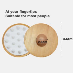 Bambus Silikon Borsten Shampoo Pinsel Rundkopf Haarwuchs Kopfhaut <span class=keywords><strong>Massage</strong></span> Bürsten - Product Image 2