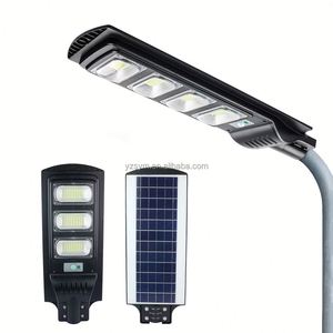 Lampe solaire LED tout-en-un 30W 60W 80W 100W 120W IP65 étanche avec détecteur de mouvement et batterie LiFePO4 pour jardins et routes - Product Image 1