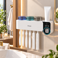 Stérilisateur UV mural intelligent pour brosses à dents avec fonction de distribution de dentifrice électrique infrarouge