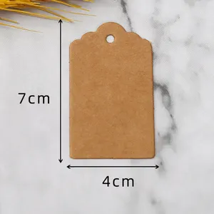 50 Etiquetas de Papel Kraft, Tarjetas de Cartulina Blanca con Cuerdas, Etiquetas de Regalo para Bodas, Cumpleaños, Navidad, Fiestas, Suministros para Empacar Galletas - Product Image 4