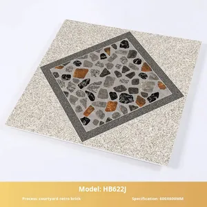 Dalles de sol pour cour extérieure, antidérapantes, pavés 600x600, pierre frittée, résistantes aux acides, à emboîtement, pour villa, terrasse, jardin, garantie 5 ans - Product Image 6
