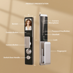 Serrure intelligente <span class=keywords><strong>WiFi</strong></span> sans clé pour porte en bois, avec reconnaissance d'empreintes digitales, application Tuya, reconnaissance faciale et mot <span class=keywords><strong>de</strong></span> <span class=keywords><strong>passe</strong></span>, pour fournitures <span class=keywords><strong>de</strong></span> serrurier - Product Image 2