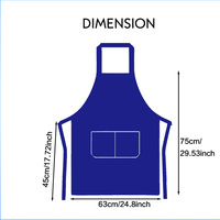 Tablier de Cuisine Adulte Personnalisable avec Logo, Sans Manches, en Polyester, Réutilisable, Éco-Responsable – Marron, Bleu Clair, Jaune, Violet, Rouge, Vert
