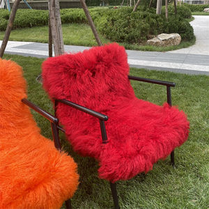 <span class=keywords><strong>Chaise</strong></span> en fourrure tibétaine mongole véritable pour la décoration de la maison - Product Image 3