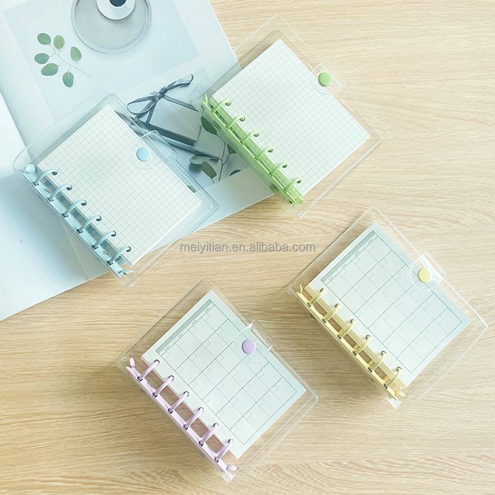 A7 Binder Cover with 45 Sheets Inner Paper - Transparent PVC