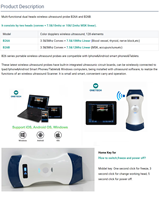 Onetech B26A - Sonda de Ultrasonido Doppler Color Portátil Inalámbrica de 192 Elementos 2 en 1 para Uso Veterinario con Diagnóstico e Inyección