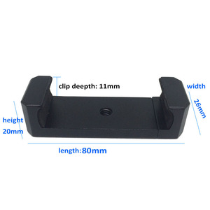 Szsmilin Linh Hoạt Nhôm Đen Điện Thoại Gắn Kim Loại Điện Thoại Thông Minh Chân Máy Kẹp Điện Thoại - Product Image 6