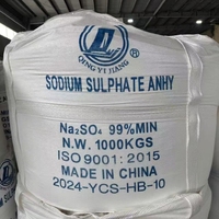 Sulfate de sodium anhydre de qualité industrielle Na2SO4 99% PH 6-8 pour l'industrie textile, conditionnements de 25/50/1000 kg, durée de conservation de 24 mois