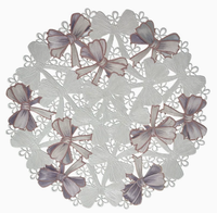 Set de table en PVC en forme de fleur, tapis de table décoratif floral, tapis de table imperméable et résistant à la chaleur pour la décoration de la table à manger