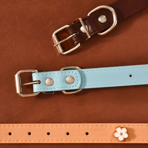 Pet <b>Collar</b> Punk Style PU Leather Adjustable For Small Medium <b>Large</b> <b>Dogs</b> Monochrome Pattern XQ193 - Product Image 2